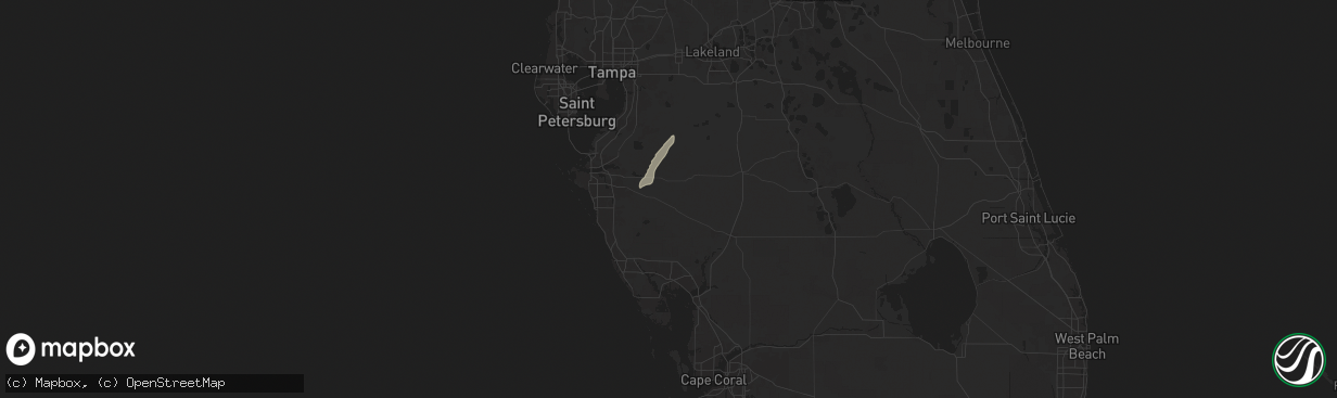 Hail map in Myakka City, FL on May 11, 2025
