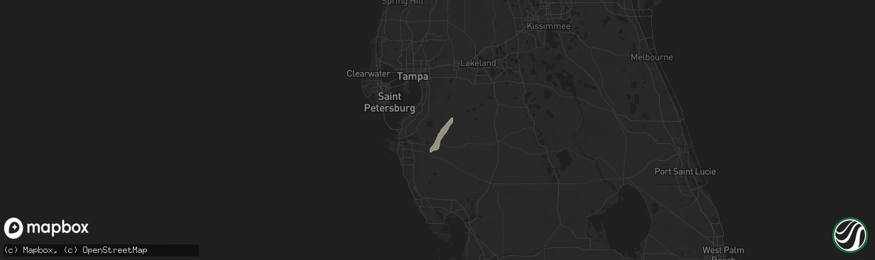 Hail map in Parrish, FL on May 11, 2025