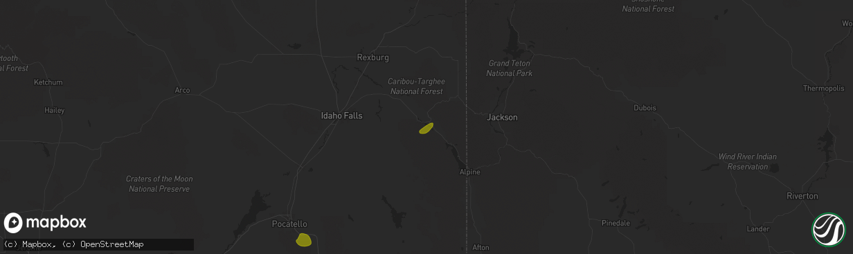 Hail map in Swan Valley, ID on May 11, 2025