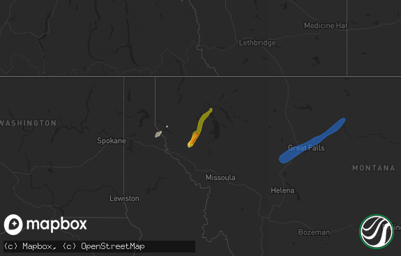 Hail map preview on 05-11-2025
