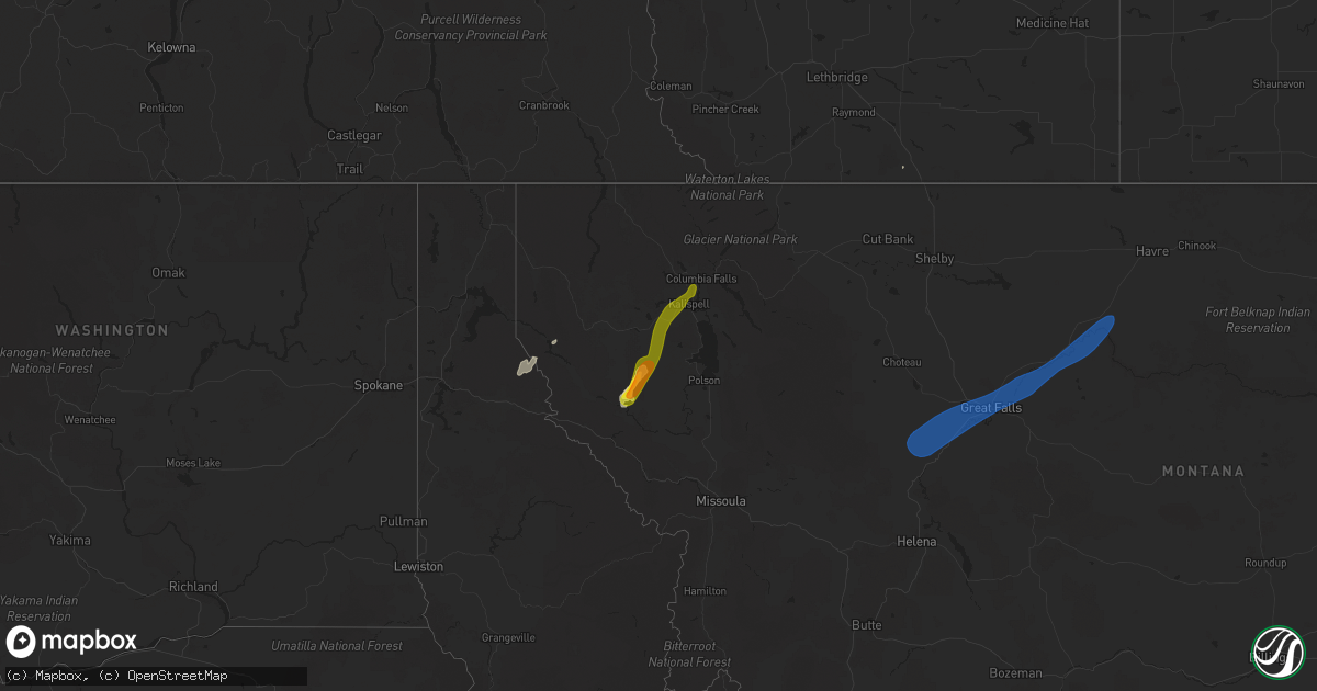 Hail map on May 11, 2025