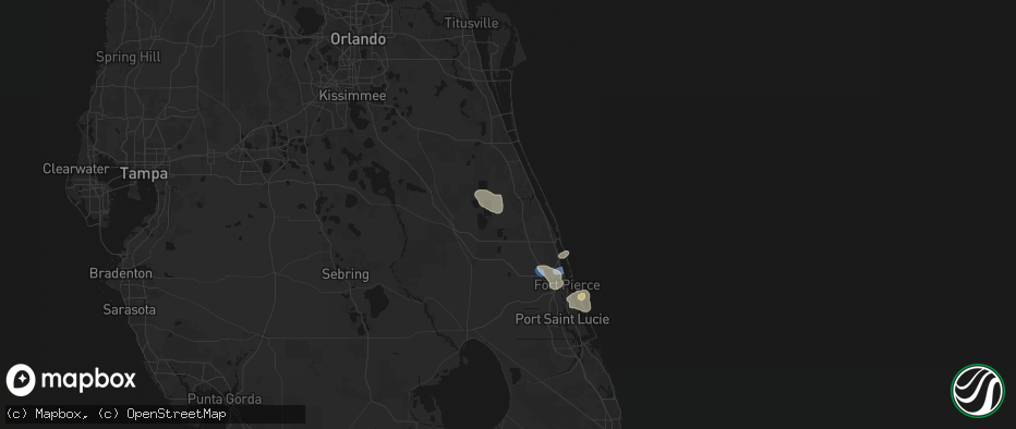 Hail map in Fellsmere, FL on May 11, 2026