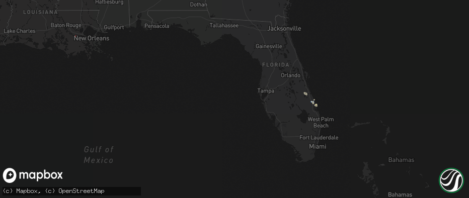 Hail map in Florida on May 11, 2026