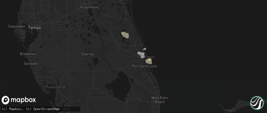 Hail map in Fort Pierce, FL on May 11, 2026