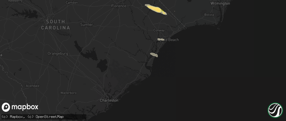 Hail map in Georgetown, SC on May 11, 2026