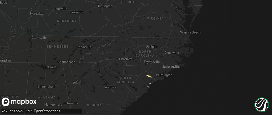 Hail map in North Carolina on May 11, 2026