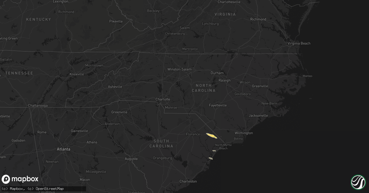 Hail map in North Carolina on May 11, 2026