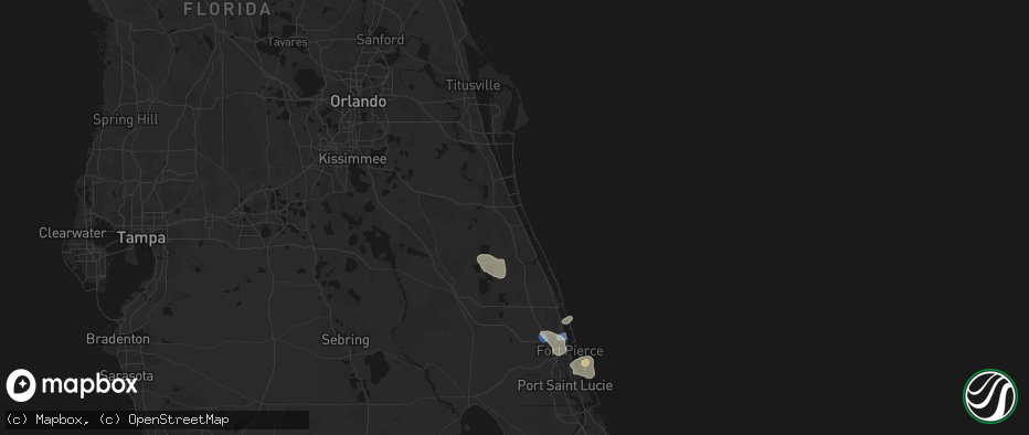 Hail map in Palm Bay, FL on May 11, 2026