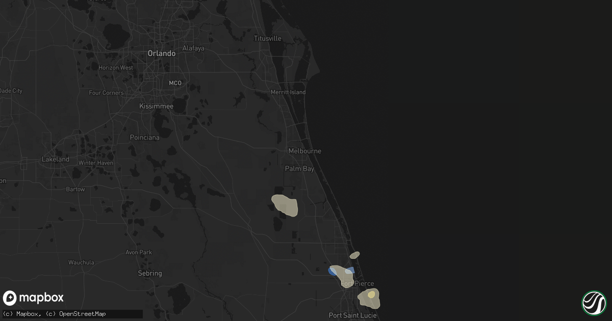 Hail map in Palm Bay, FL on May 11, 2026