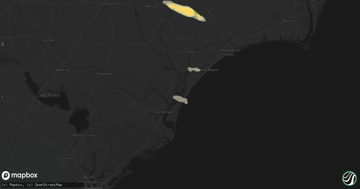 Hail map in Pawleys Island, SC on May 11, 2026