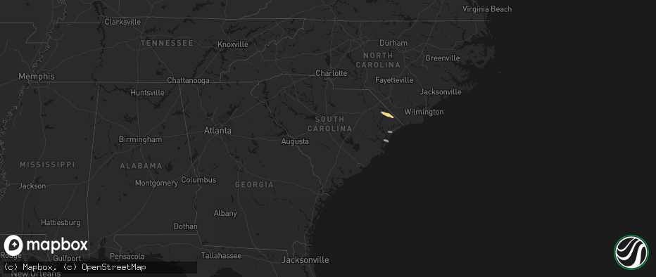 Hail map in South Carolina on May 11, 2026