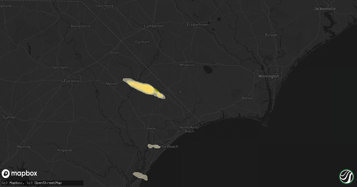 Hail map in Tabor City, NC on May 11, 2026