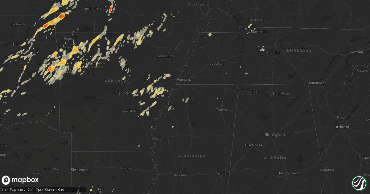Hail map on May 12, 2011