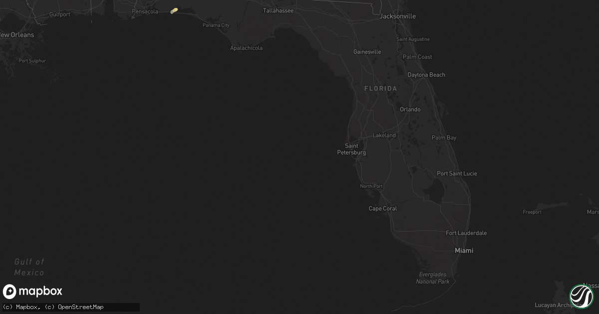 Hail map in Florida on May 12, 2012
