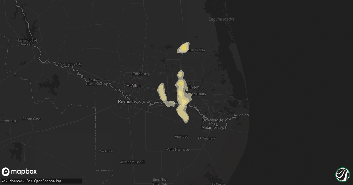 Hail map in La Feria, TX on May 12, 2012