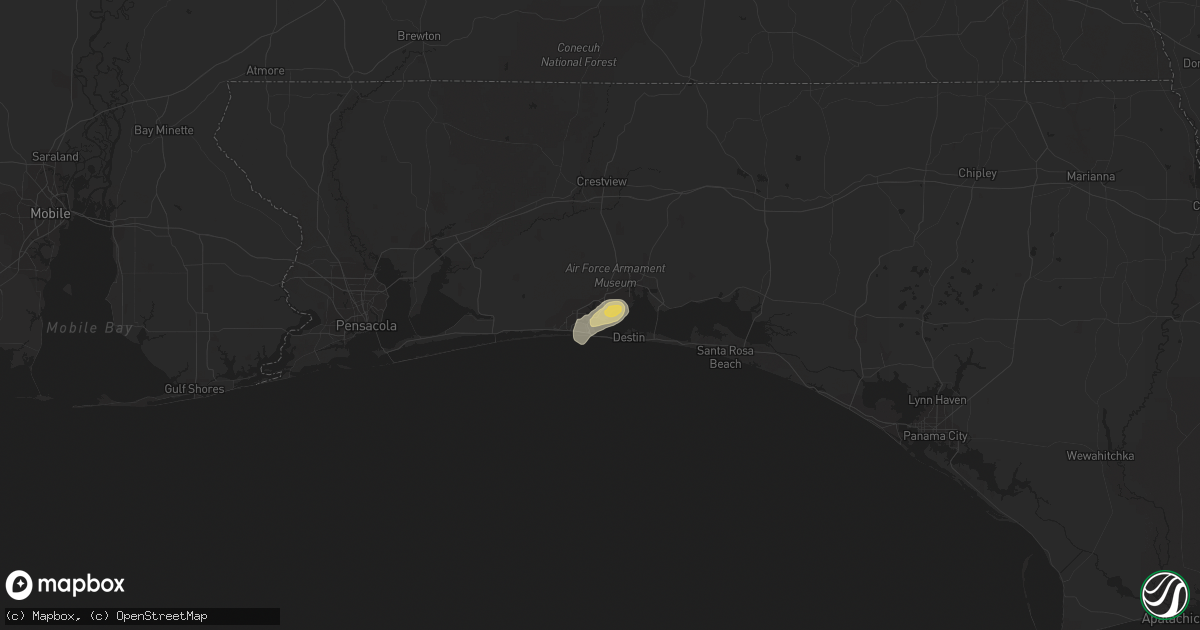 Hail map in Shalimar, FL on May 12, 2012