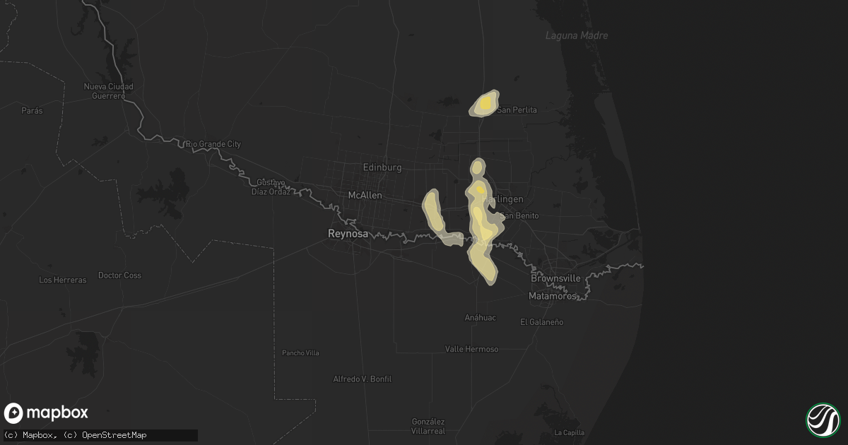 Hail map in Weslaco, TX on May 12, 2012