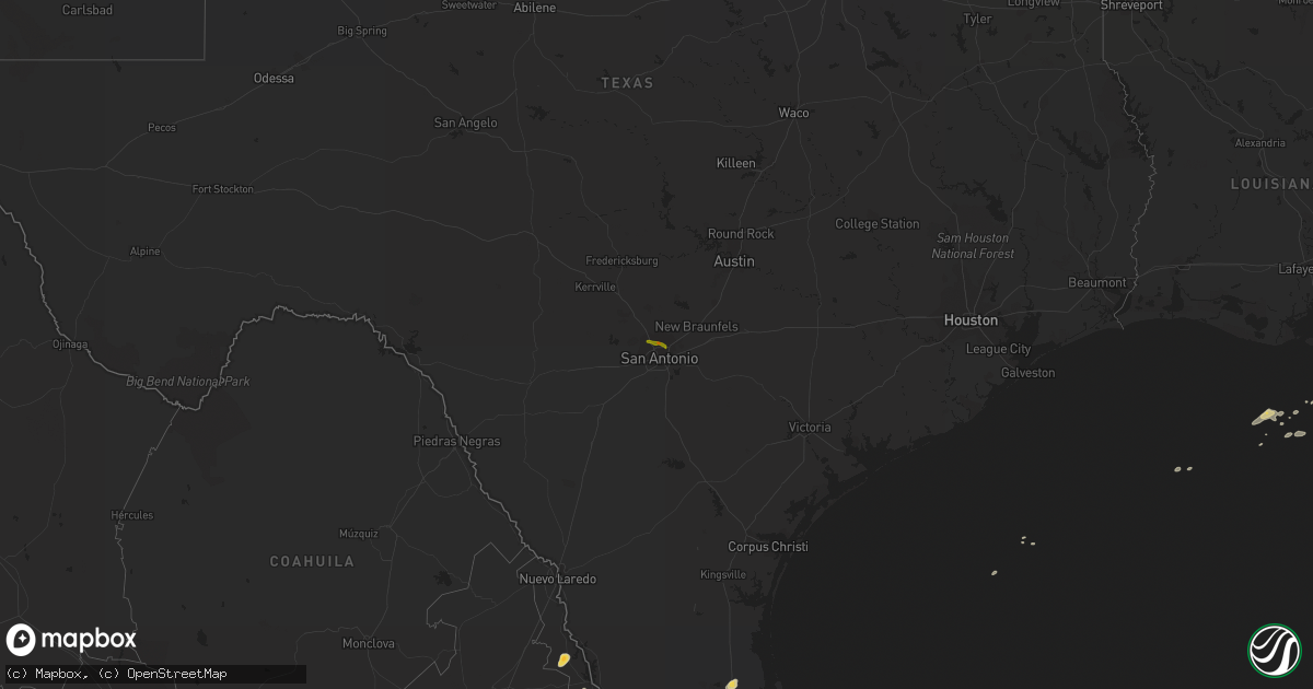 Hail map on May 12, 2012