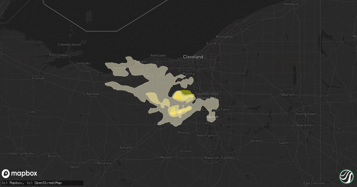 Hail map in Brunswick, OH on May 12, 2014