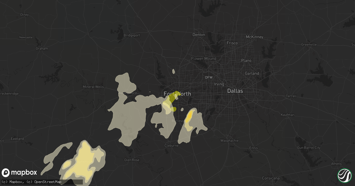 Hail map in Fort Worth, TX on May 12, 2014