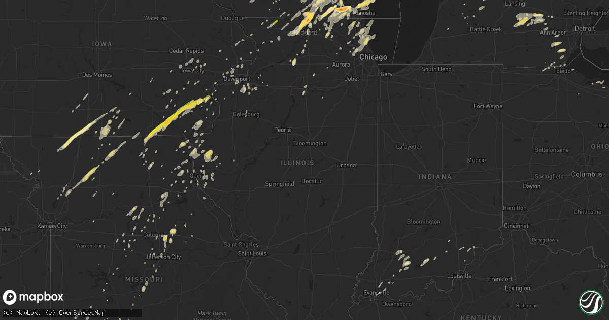 Hail map in Illinois on May 12, 2014