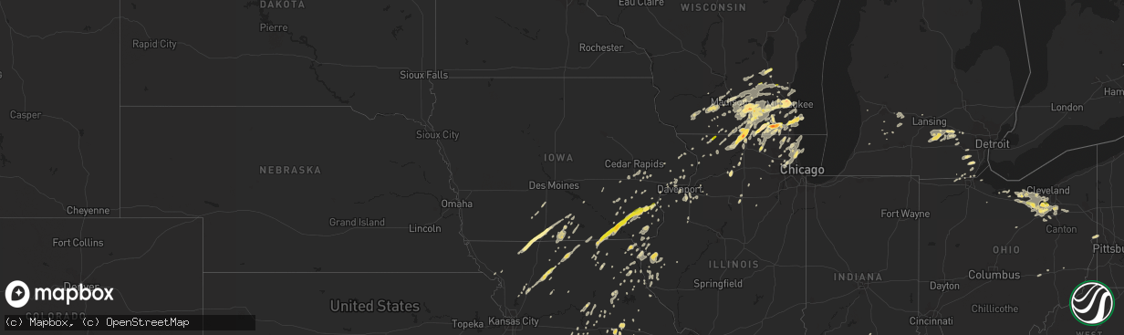 Hail map in Iowa on May 12, 2014