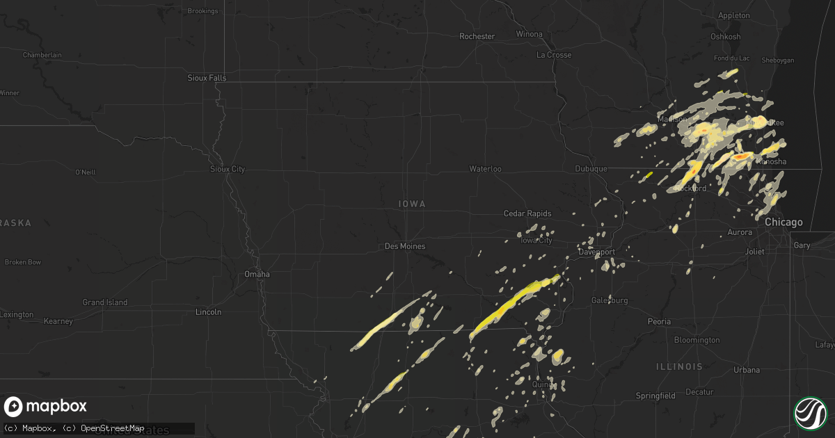 Hail map in Iowa on May 12, 2014