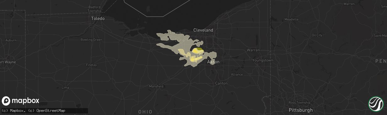 Hail map in Medina, OH on May 12, 2014