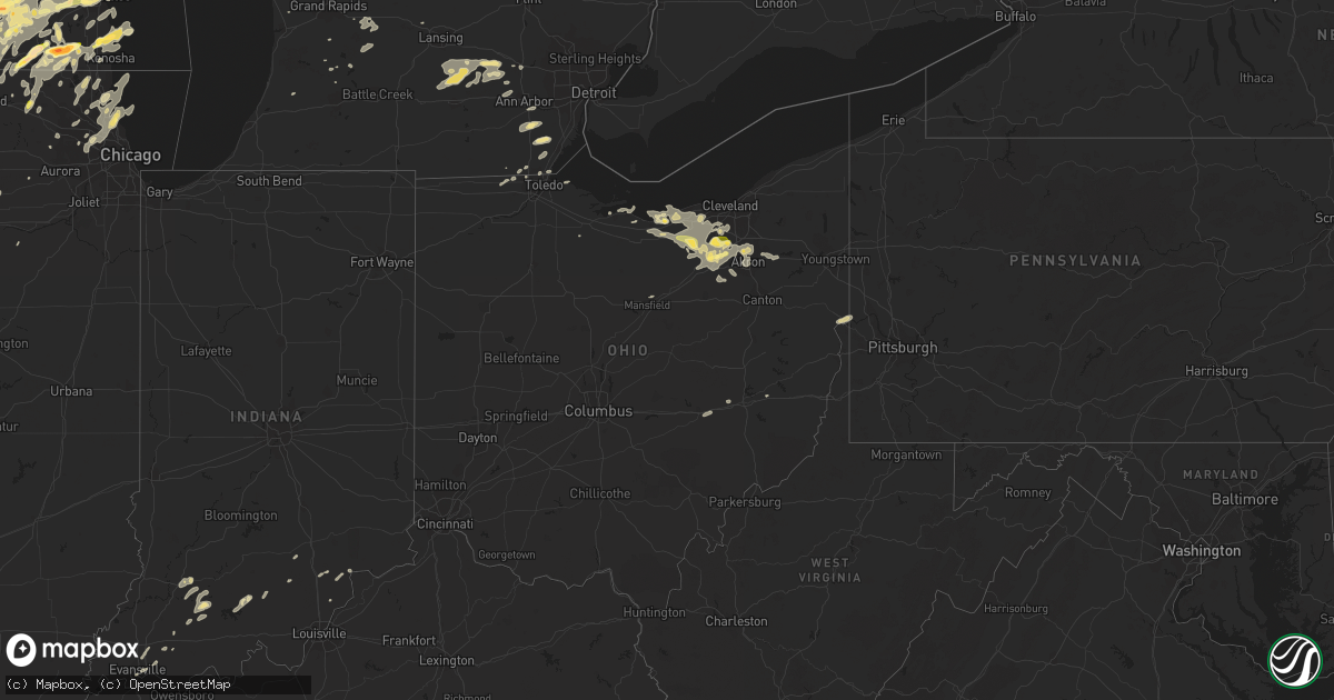 Hail map in Ohio on May 12, 2014