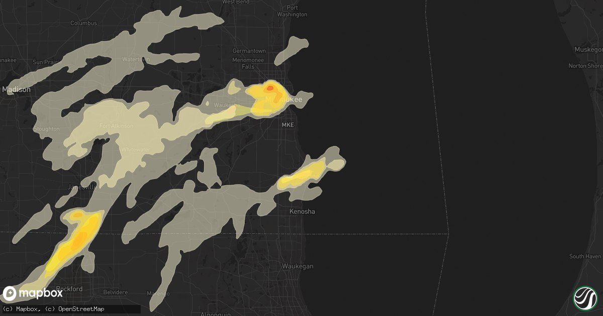 Hail map in Racine, WI on May 12, 2014