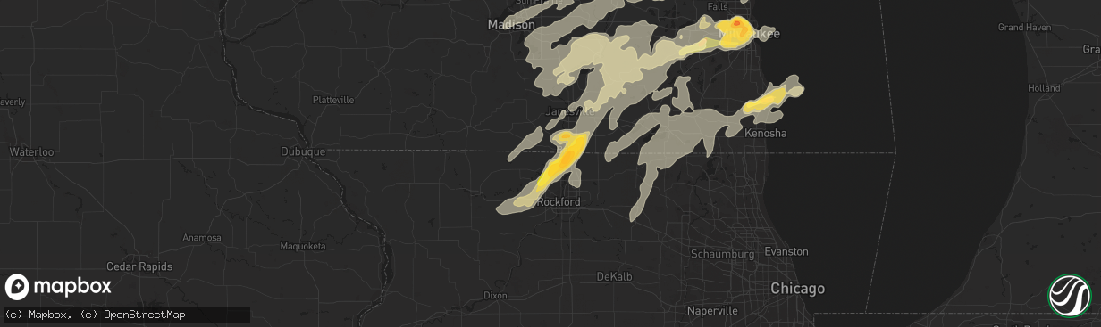 Hail map in Rockton, IL on May 12, 2014