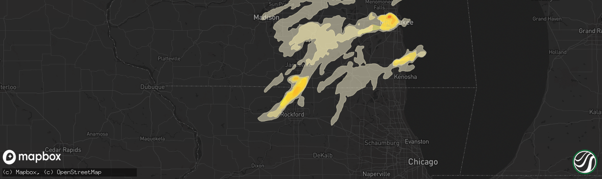 Hail map in South Beloit, IL on May 12, 2014