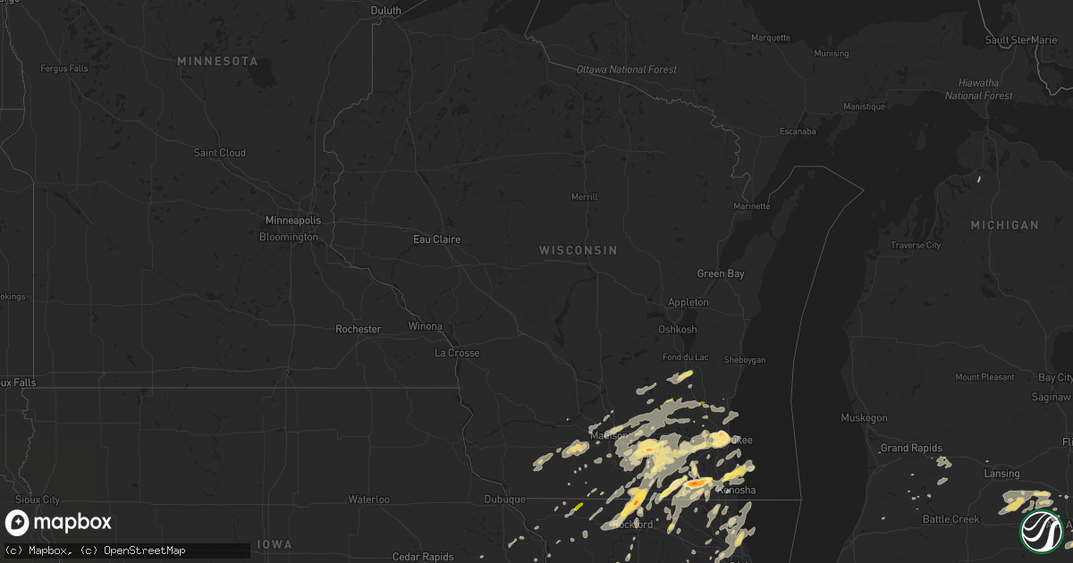 Hail map in Wisconsin on May 12, 2014