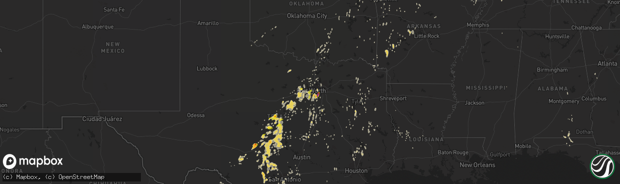 Hail map on May 12, 2014