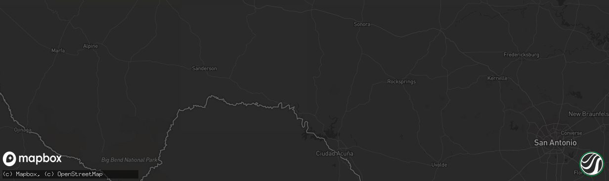 Hail map in Comstock, TX on May 12, 2015