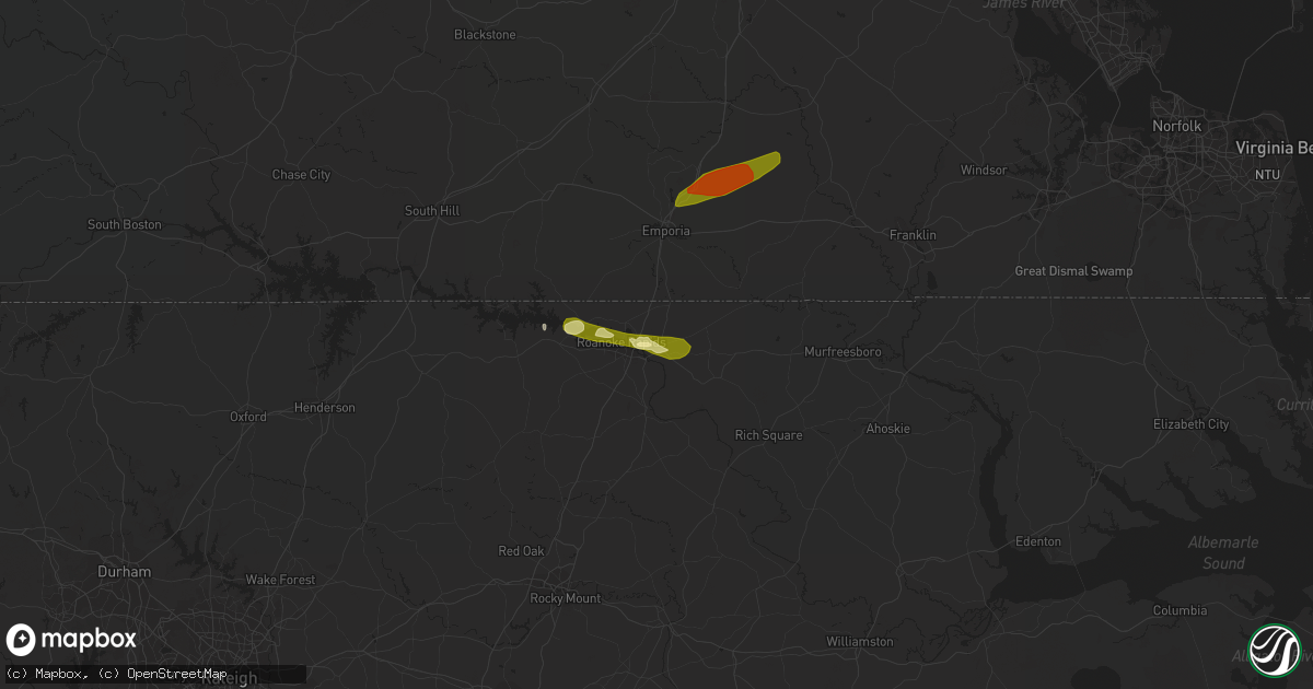 Hail map in Garysburg, NC on May 12, 2015