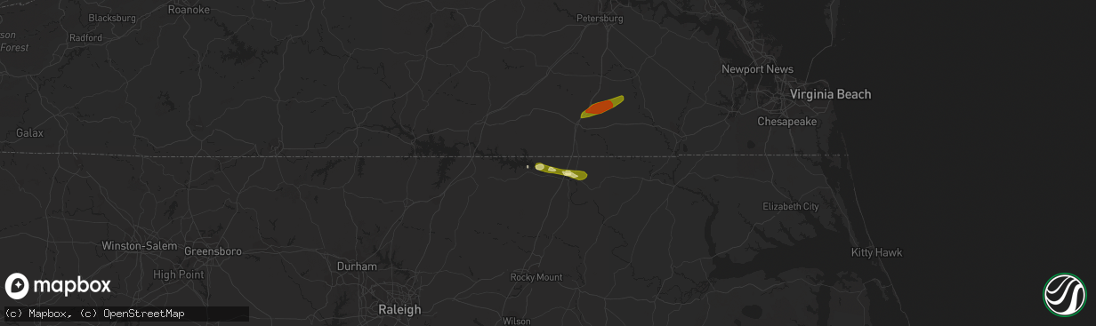 Hail map in Gaston, NC on May 12, 2015