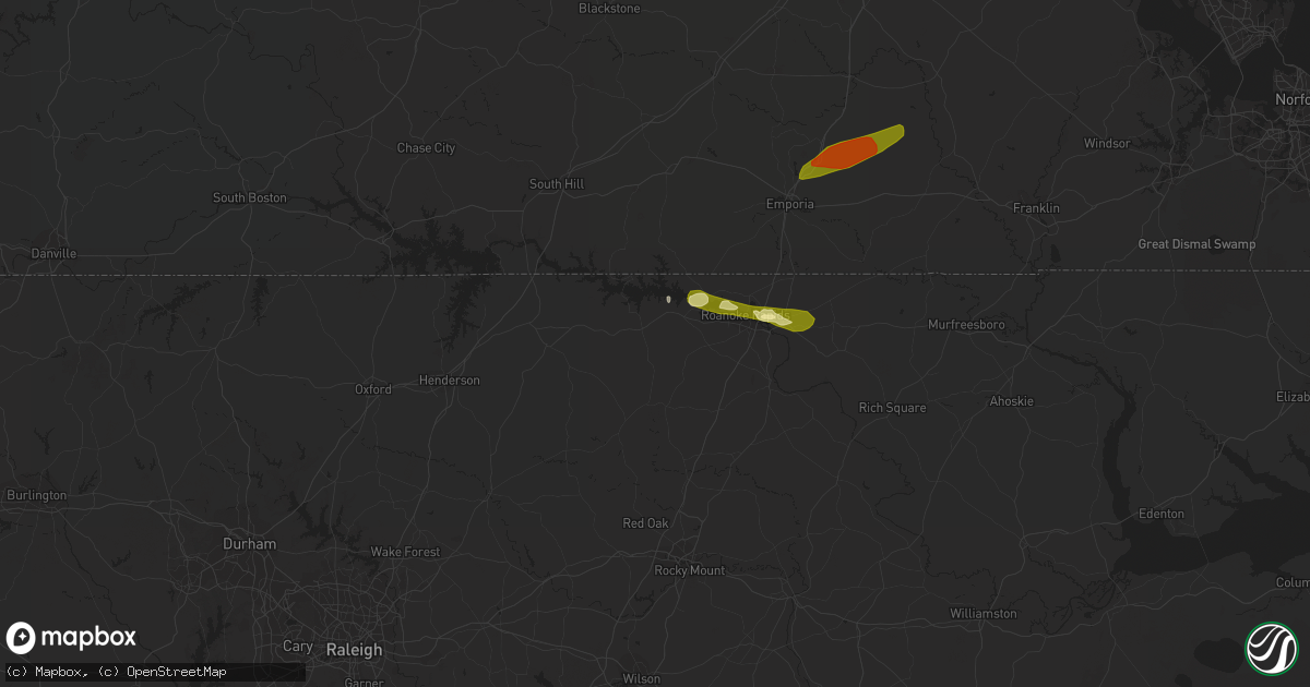 Hail map in Littleton, NC on May 12, 2015