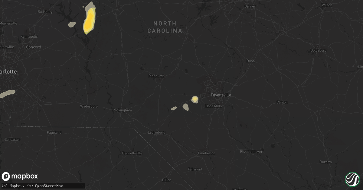 Hail map in Raeford, NC on May 12, 2016
