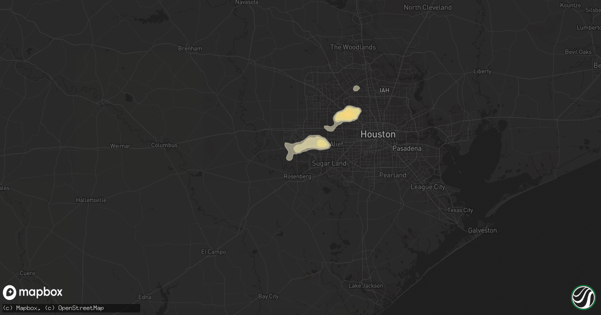 Hail map in Richmond, TX on May 12, 2016