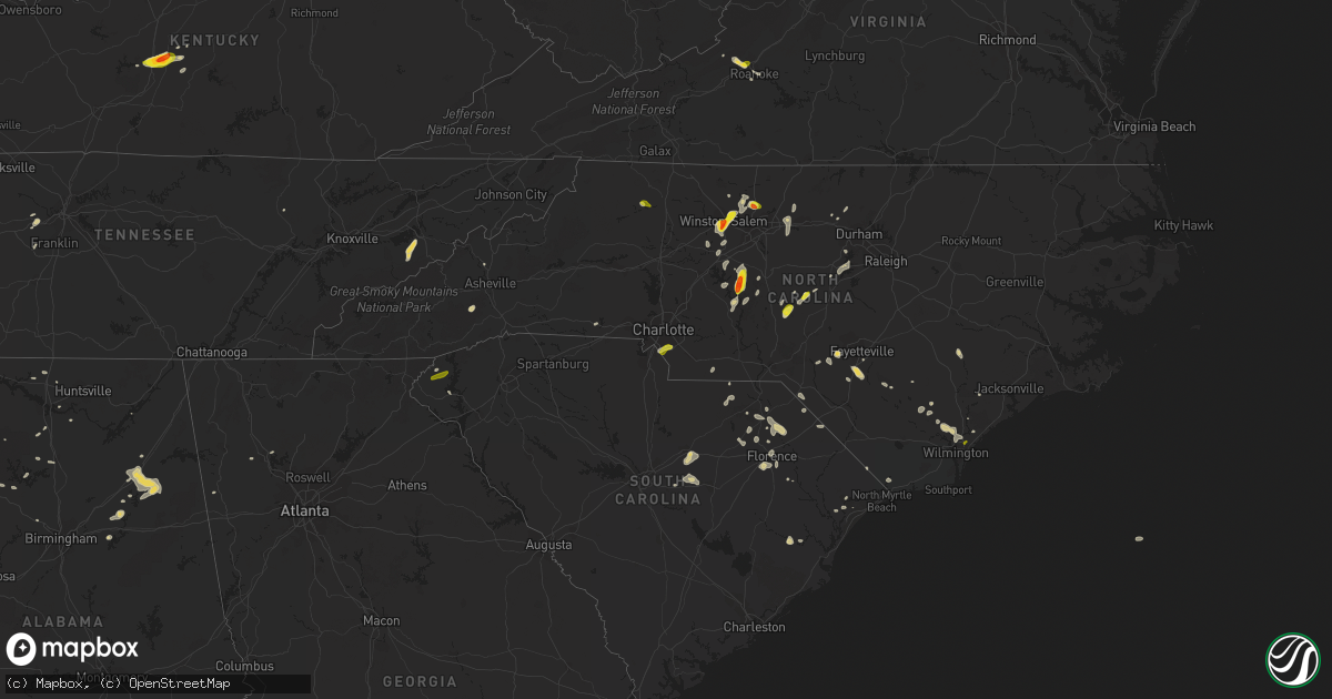 Hail map on May 12, 2016