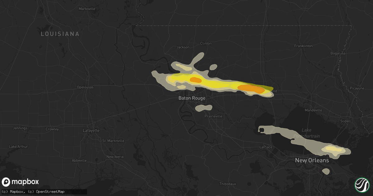 Hail map in Baton Rouge, LA on May 12, 2017