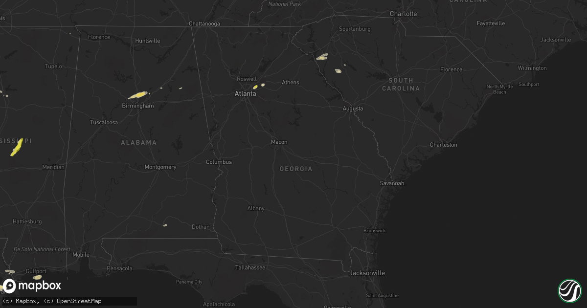 Hail map in Georgia on May 12, 2017