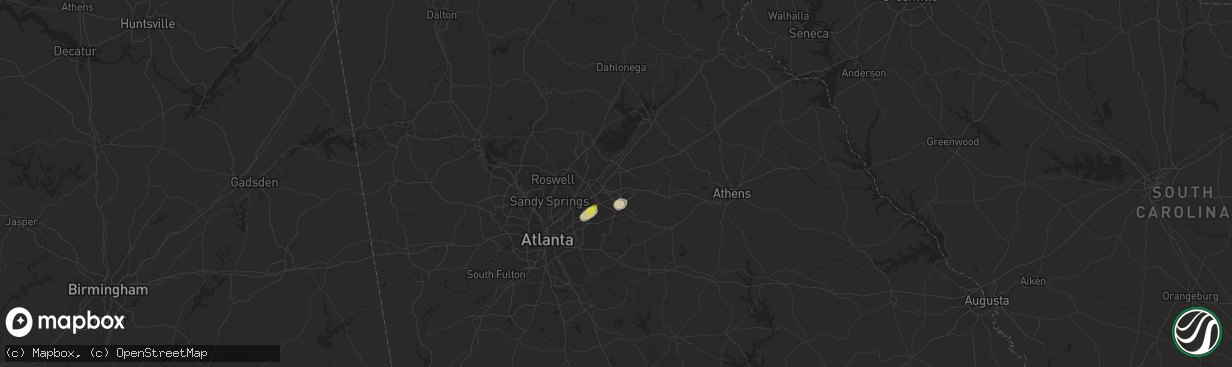 Hail map in Lawrenceville, GA on May 12, 2017