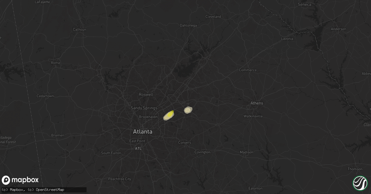Hail map in Lawrenceville, GA on May 12, 2017