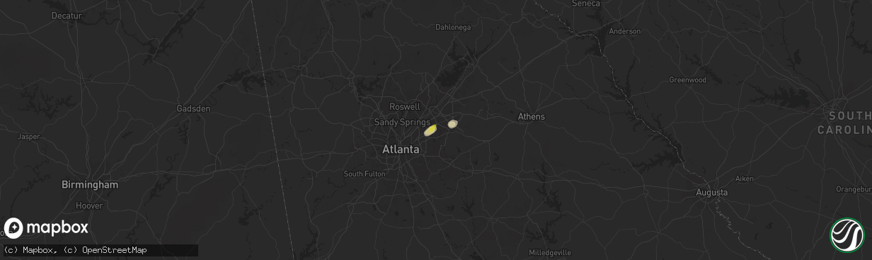 Hail map in Lilburn, GA on May 12, 2017