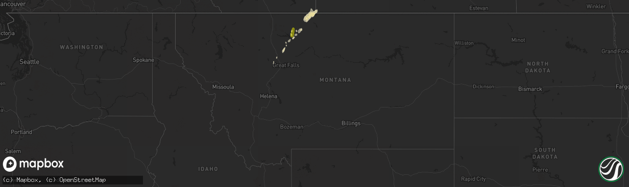 Hail map in Montana on May 12, 2017