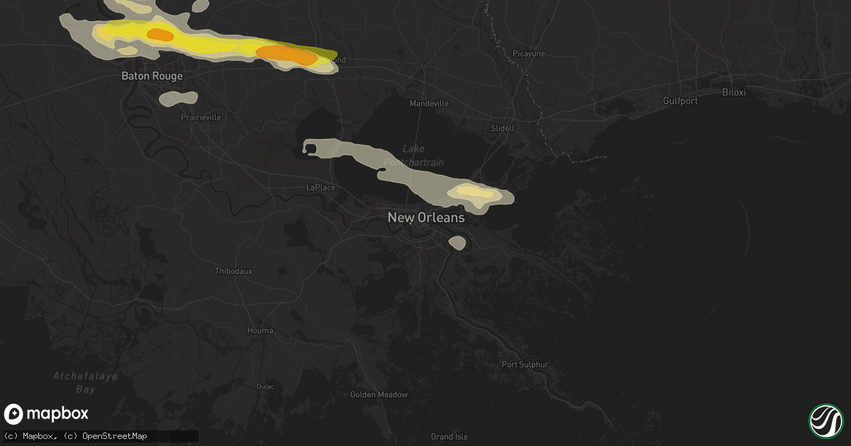 Hail map in New Orleans, LA on May 12, 2017