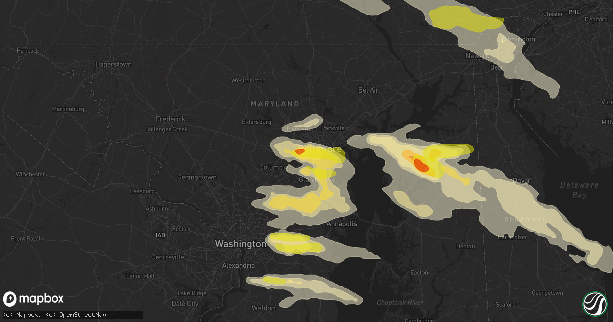Hail map in Halethorpe, MD on May 12, 2018