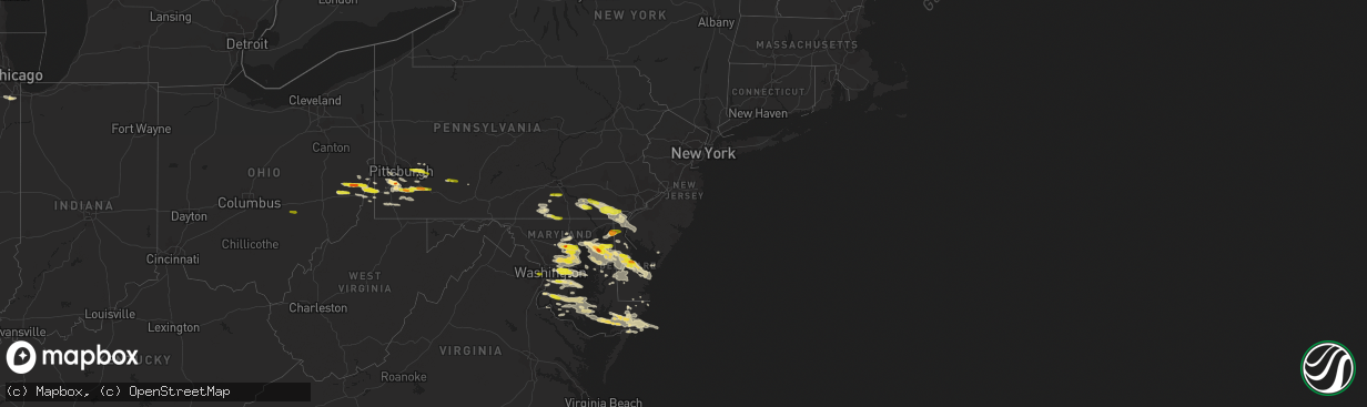 Hail map in New Jersey on May 12, 2018